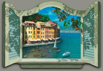 Colors of Portofino magic 3D Oil Paintings